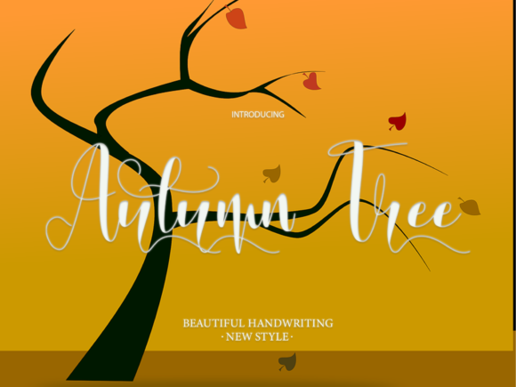 Autumn Tree: A Delicate Script Font for Handmade Labels, Invitations, and Seasonal Designs