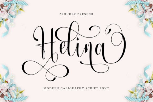 Helina Duo: A Chic Script Font Pairing for Handmade Labels, Invitations & More