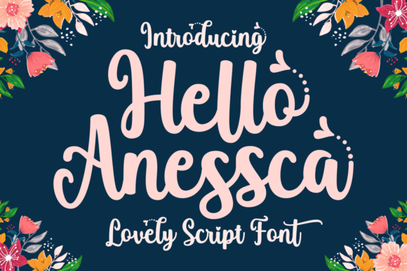 Hello Anessca: A Delicate Script Font for Elegant Editorial Design