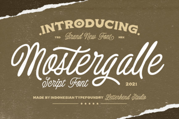 Mostergalle: A Vintage Script Font for Editorial Design