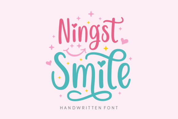 Ningst Smile: A Whimsical Handwritten Font for Editorial Charm