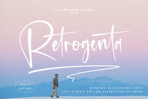 Retrogenta: A Stylish Script Font for Crafters and Product Designers