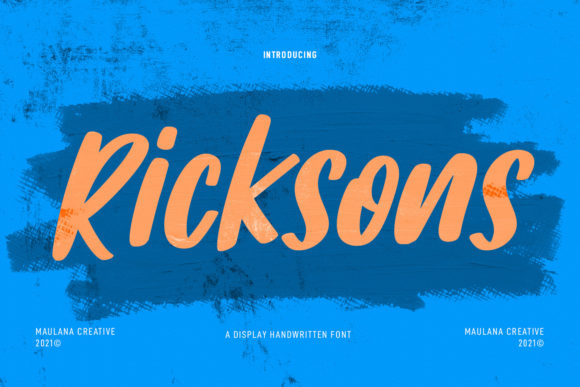 Ricksons: A Versatile Handwritten Font for Modern Editorial Design