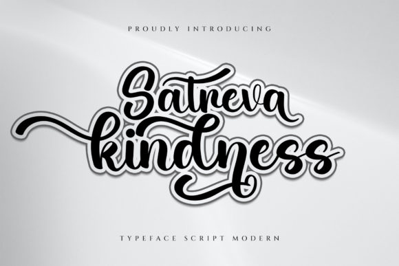 Satreva Kindness: A Sweet Script Font for Romantic Editorial Design