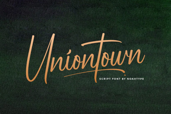 Uniontown: A Playful Script Font for Crafters and Product Designers